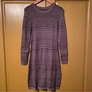 Aventura Knit Sweater Dress in Black|Taupe|Brown|Grey — size medium — EUC